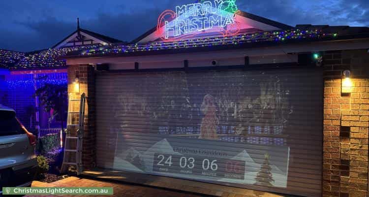 Christmas Light display at 130 Avebury Drive, Berwick