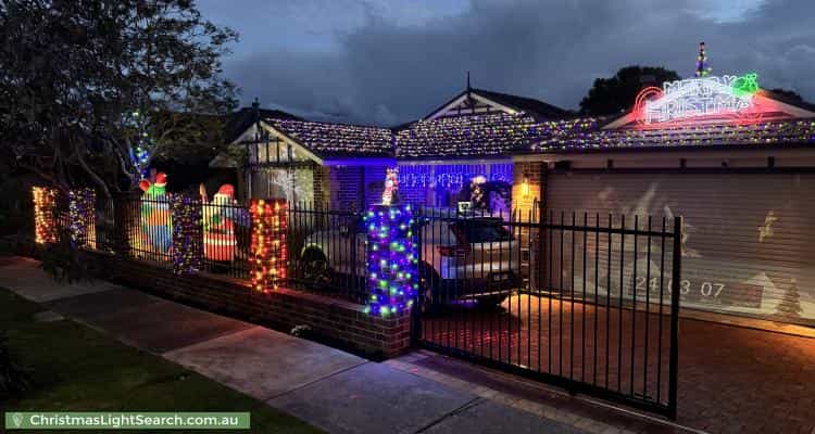 Christmas Light display at 130 Avebury Drive, Berwick
