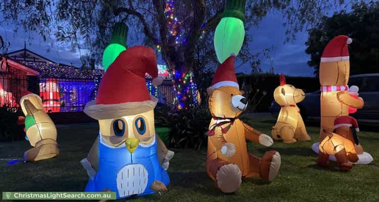 Christmas Light display at 130 Avebury Drive, Berwick