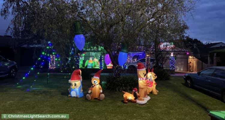Christmas Light display at 130 Avebury Drive, Berwick
