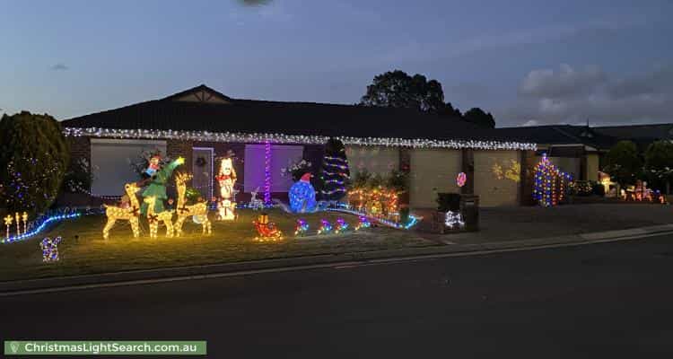 Christmas Light display at 24 Talladira Way, Woodcroft