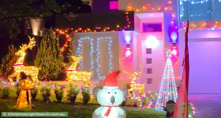 Christmas Light display at 13 Ashburton Street, Ormeau Hills