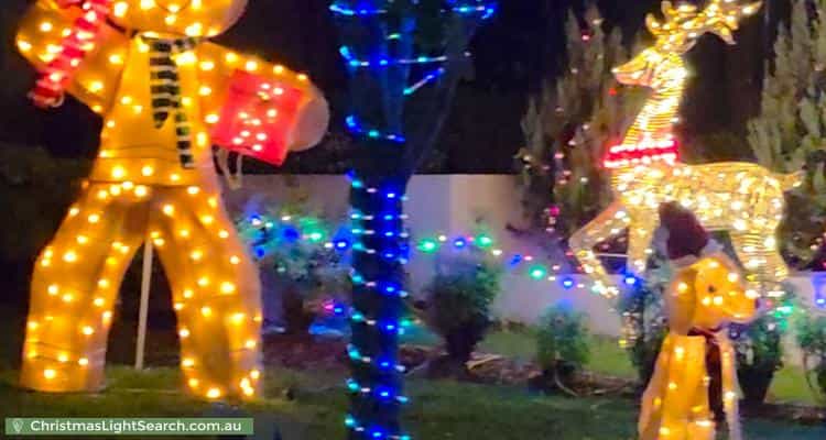 Christmas Light display at 13 Ashburton Street, Ormeau Hills