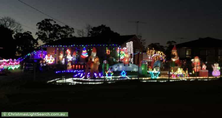 Christmas Light display at 14 Crawley Avenue, Hebersham