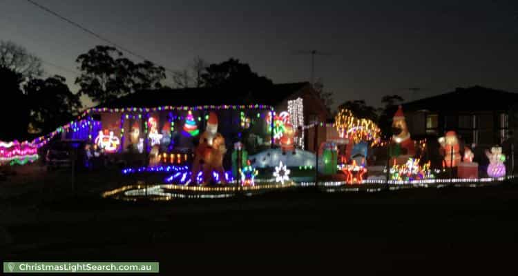 Christmas Light display at 14 Crawley Avenue, Hebersham