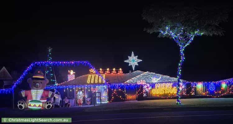 Christmas Light display at 16 Petherbridge Avenue, Merrimac