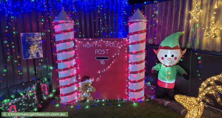 Christmas Light display at 16 Petherbridge Avenue, Merrimac