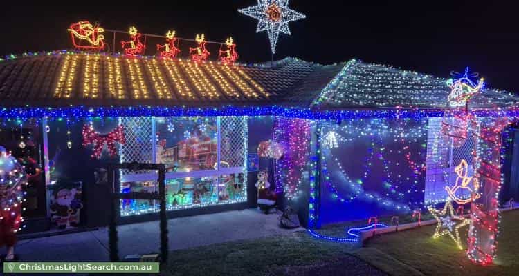 Christmas Light display at 16 Petherbridge Avenue, Merrimac