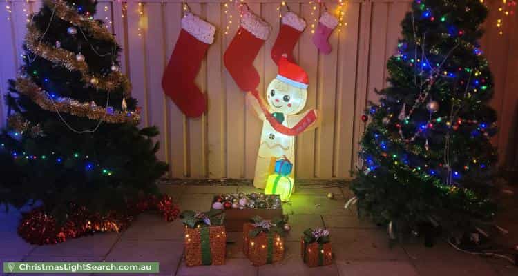 Christmas Light display at 8 Blakemore Retreat, Huntingdale