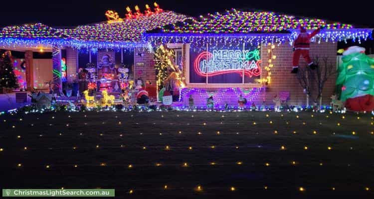 Christmas Light display at 8 Blakemore Retreat, Huntingdale