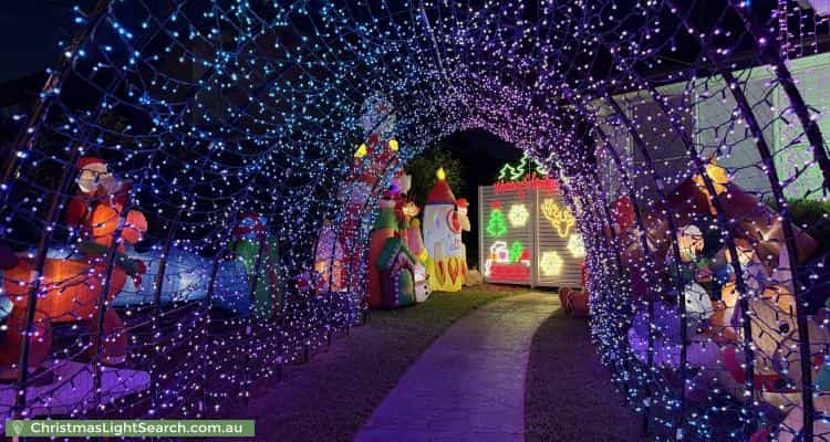 Christmas Light display at 26 Nicholson Avenue, St Ives