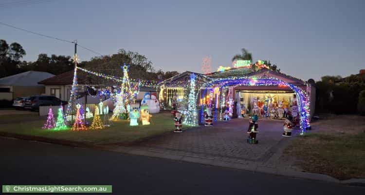Christmas Light display at 73 Bulong Avenue, Ascot