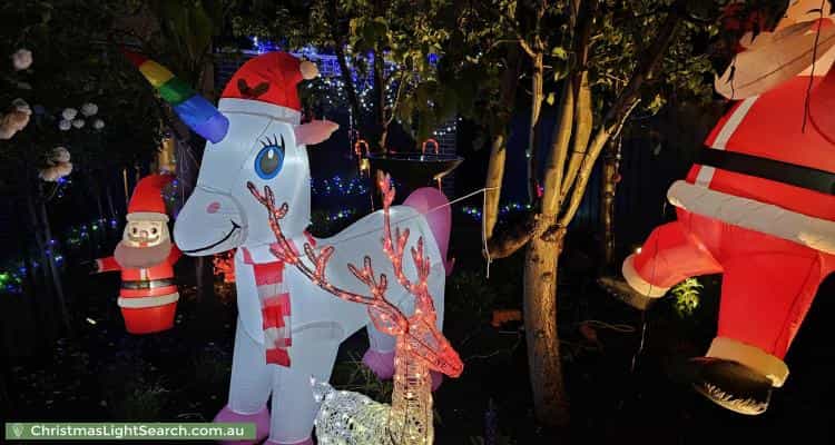 Christmas Light display at 2 Collegian Avenue, Strathmore