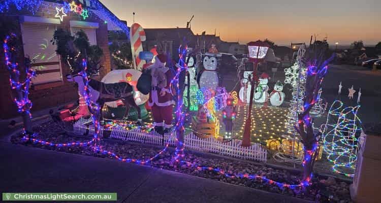 Christmas Light display at 123 Beckham Rise, Craigmore