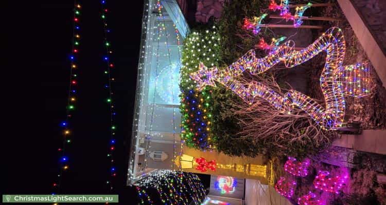 Christmas Light display at  5 Bernard Avenue, Bardwell Park