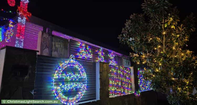 Christmas Light display at  5 Bernard Avenue, Bardwell Park
