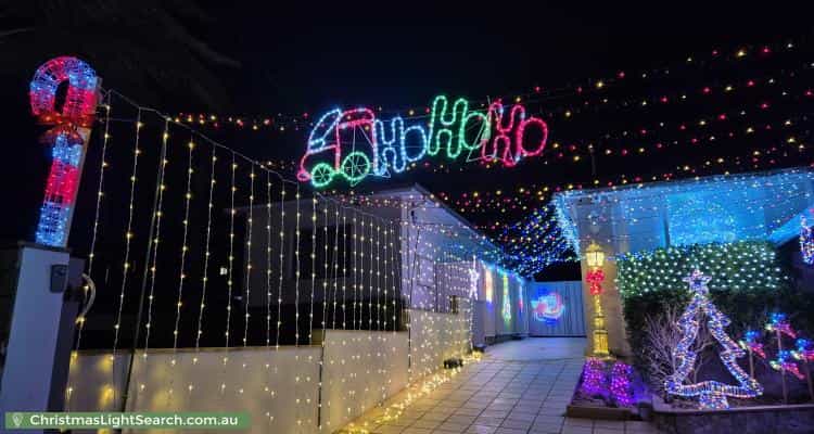 Christmas Light display at  5 Bernard Avenue, Bardwell Park