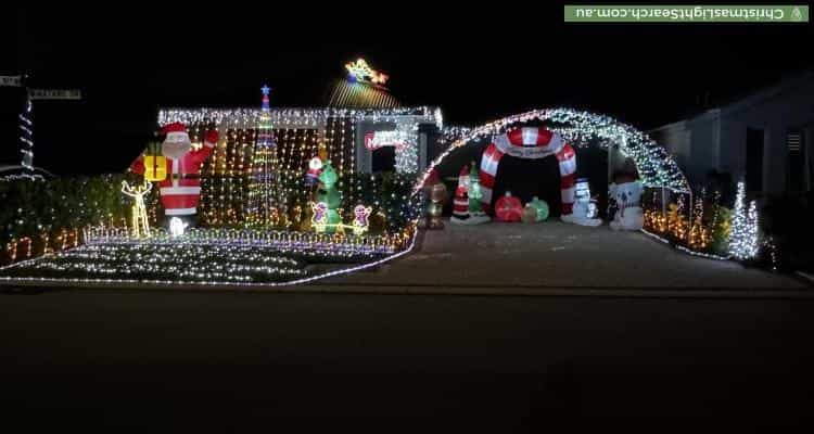 Christmas Light display at 49 Mataro Drive, Dayton