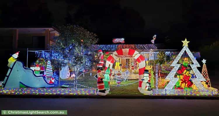 Christmas Light display at 18 Cooinda Avenue, Redwood Park
