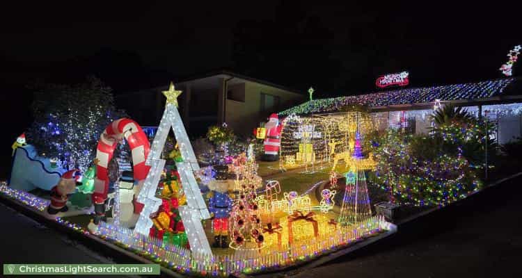 Christmas Light display at 18 Cooinda Avenue, Redwood Park