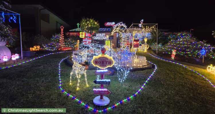 Christmas Light display at 18 Cooinda Avenue, Redwood Park