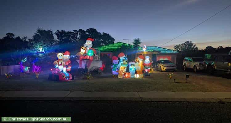 Christmas Light display at 12 Larix Way, Forrestfield