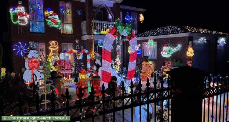 Christmas Light display at 13 Anthony Court, Hallam
