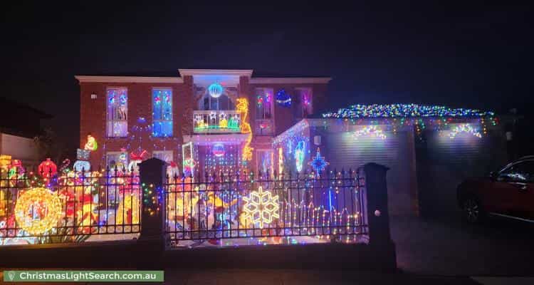 Christmas Light display at 13 Anthony Court, Hallam