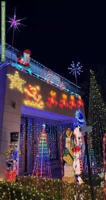Christmas Light display at 24 Ridgeline Drive, The Ponds