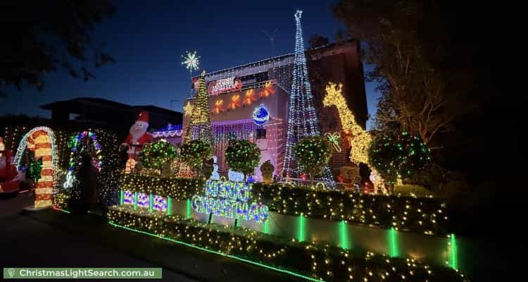 Christmas Light display at 24 Ridgeline Drive, The Ponds