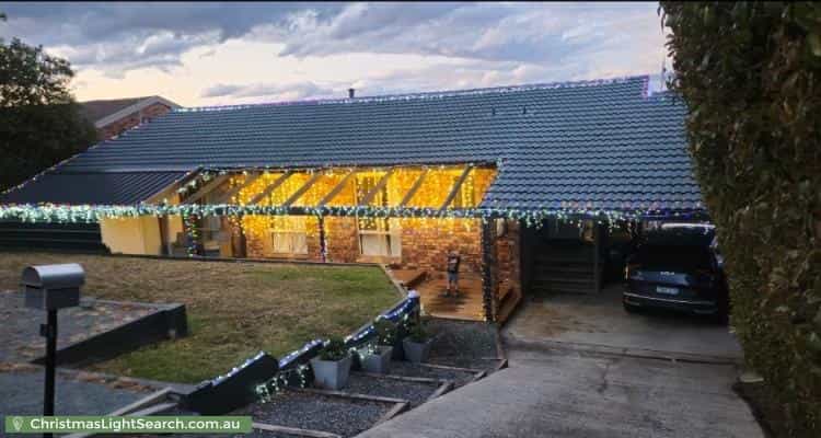 Christmas Light display at 61 Mountain Circuit, Calwell