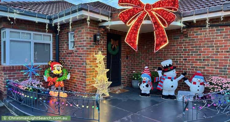 Christmas Light display at 61 Bishop Street, Oakleigh