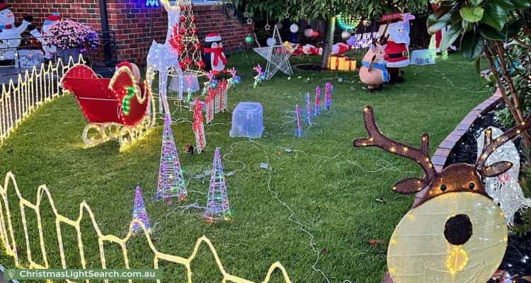 Christmas Light display at 61 Bishop Street, Oakleigh
