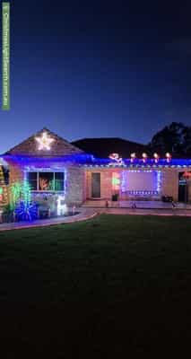 Christmas Light display at 32 Willison Avenue, Evanston