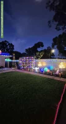 Christmas Light display at 32 Willison Avenue, Evanston