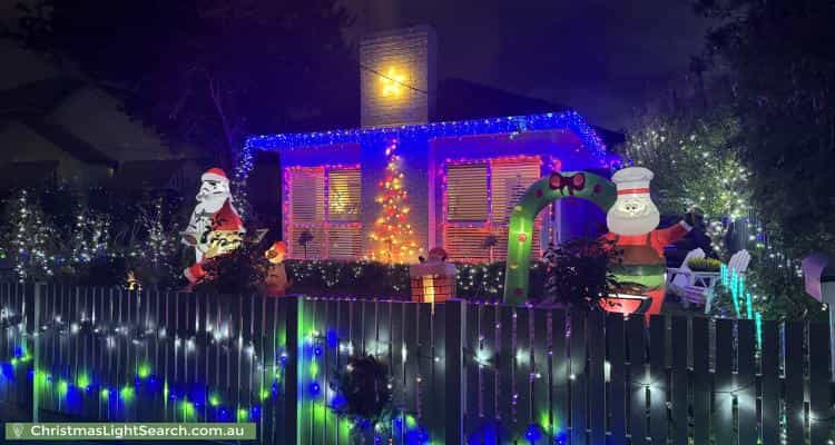Christmas Light display at 9 Hobson Street, Newport