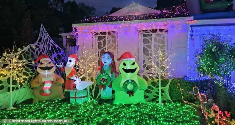 Christmas Light display at 2 Hartsmere Drive, Berwick