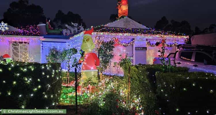 Christmas Light display at 2 Hartsmere Drive, Berwick