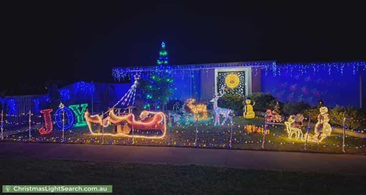 Christmas Light display at 17 Woodman Road, Eagle Point