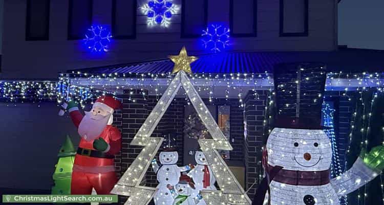 Christmas Light display at 28 Bellis Circuit, Botanic Ridge