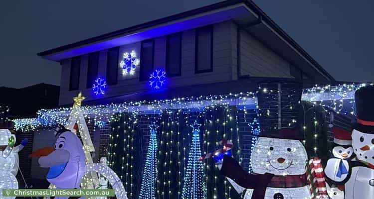 Christmas Light display at 28 Bellis Circuit, Botanic Ridge
