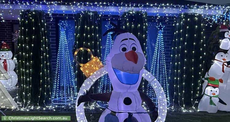 Christmas Light display at 28 Bellis Circuit, Botanic Ridge
