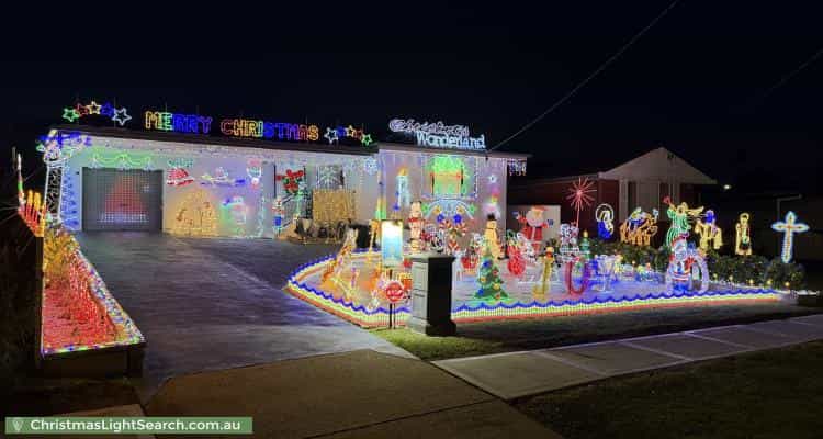 Christmas Light display at 16 Baden Street, Greystanes
