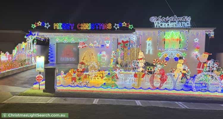 Christmas Light display at 16 Baden Street, Greystanes