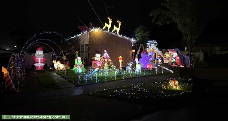 Christmas Light display at 7 Agena Court, Whittington