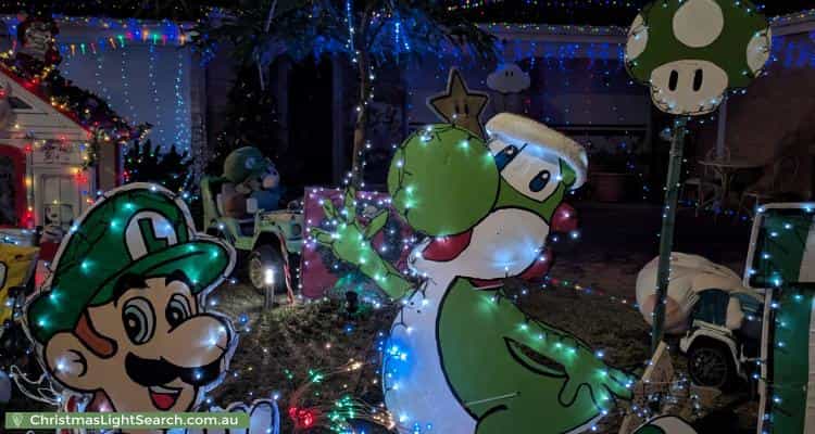 Christmas Light display at 30 Lancer Way, Alexander Heights