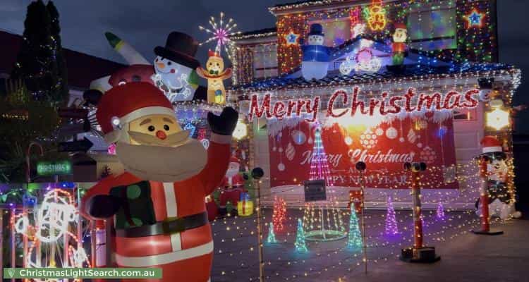 Christmas Light display at 8 Clisdell Avenue, Canterbury