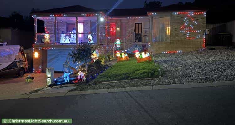 Christmas Light display at 11 Alison Ashby Crescent, Banks