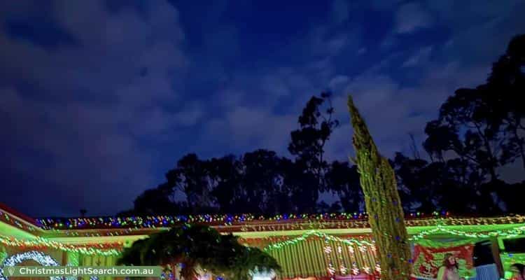 Christmas Light display at 36 Carney Close, Salisbury Plain