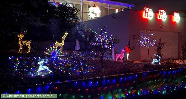 Christmas Light display at 21 Messenger Street, Holt
